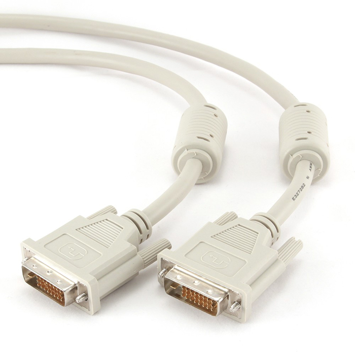 

Кабель DVI(M)-DVI(M) Dual Link, ферритовый фильтр, 10 м, белый Gembird (CC-DVI2-10M)