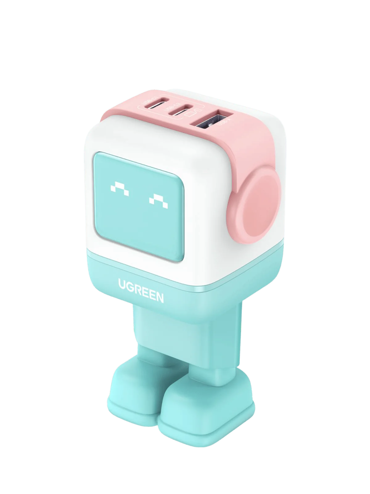 Сетевое зарядное устройство UGREEN CD361, PD 65 Вт, голубой/розовый