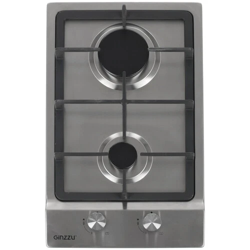 Газовая варочная панель Ginzzu HCG-217 2 конфорки, серебристый