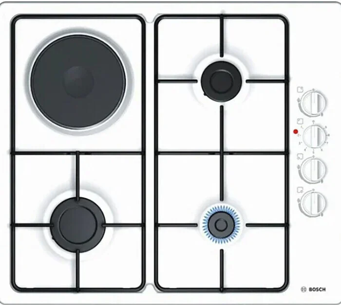 Газовая варочная панель Bosch PBY6C2B82Q 4 конфорки, белый
