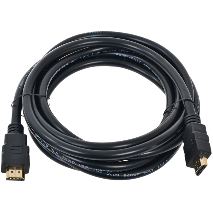

Кабель HDMI(19M)-HDMI(19M) v1.4, 3 м, черный AOpen (ACG511-3M)