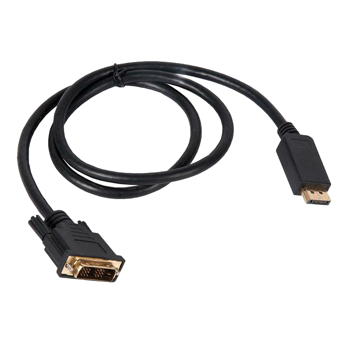 

Кабель DisplayPort(20M)-DVI(M), 1 м, черный Gembird (CC-DPM-DVIM-1M)