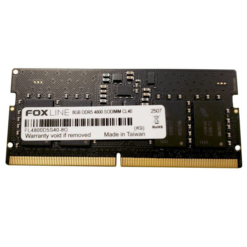 Память DDR4 SODIMM 8Gb, 4800MHz Foxline (FL4800D5S40-8G)