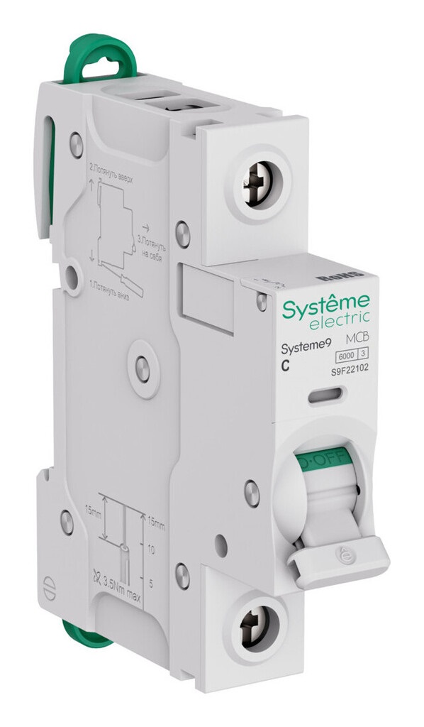 Выключатель автоматический Systeme Electric Systeme9 S9F22103 3А C 6 kA