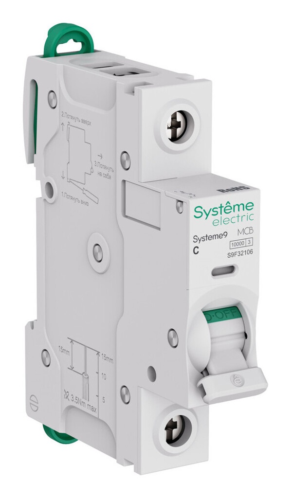 Выключатель автоматический Systeme Electric Systeme9 6А C 10кА