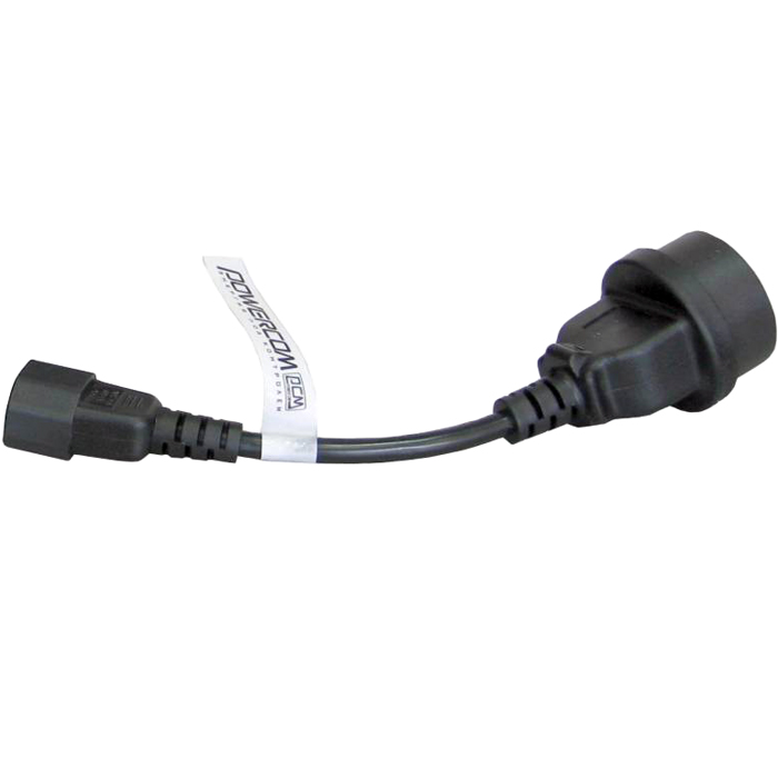 Кабель PowerCom 504291, IEC 320 C14-Type-F, черный
