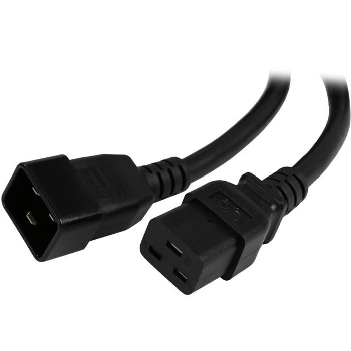 

Кабель Tripp Lite IEC-60320-C19 - IEC-60320-C20 6-ft. 12AWG x 3C Heavy-Duty Power Cable (P036-006), Черный
