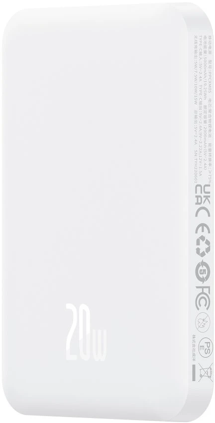Портативный аккумулятор (Powerbank) BASEUS PPCXM05, 5000 мА·ч, белый
