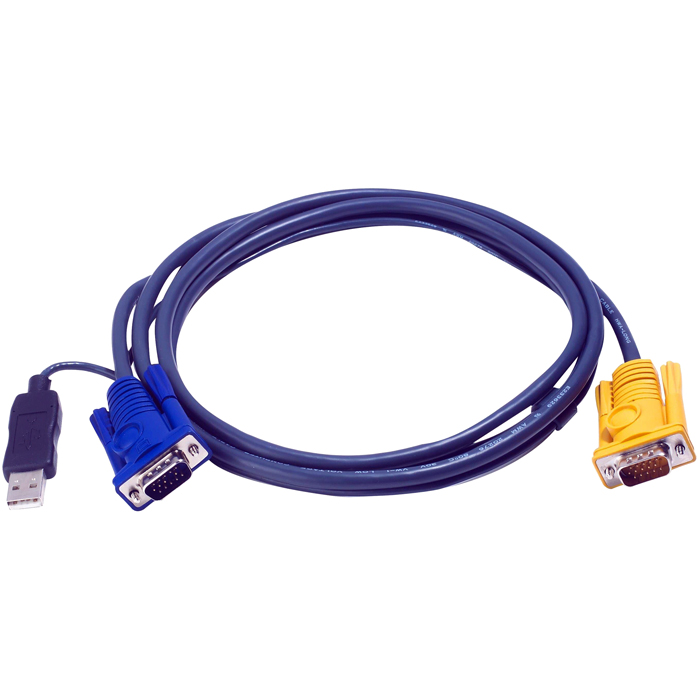 Кабель HD15M-USB(AM), Aten, 1.8m, серый (2L-5202UP) - фото 1