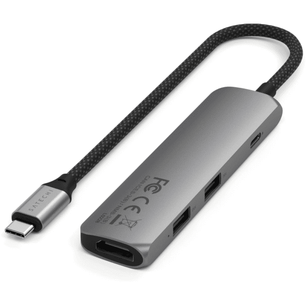 Док-станция Satechi Satechi 4-in-1 USB-C Slim Multiport Adapter, серый (ST-P4SM)