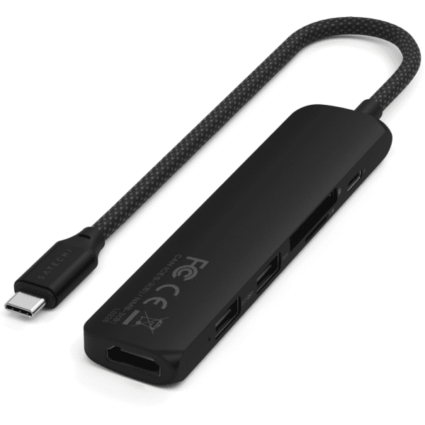 Док-станция Satechi 6-in-1 USB-C Slim Multiport Adapter, черный (ST-P6SK)