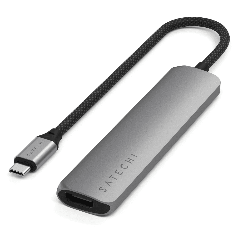 Док-станция Satechi 6-in-1 USB-C Slim Multiport Adapter, серый (ST-P6SM)