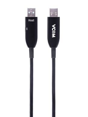 Кабель USB(Am)-USB(Am), 30 м, черный, VCOM D3762-30.0