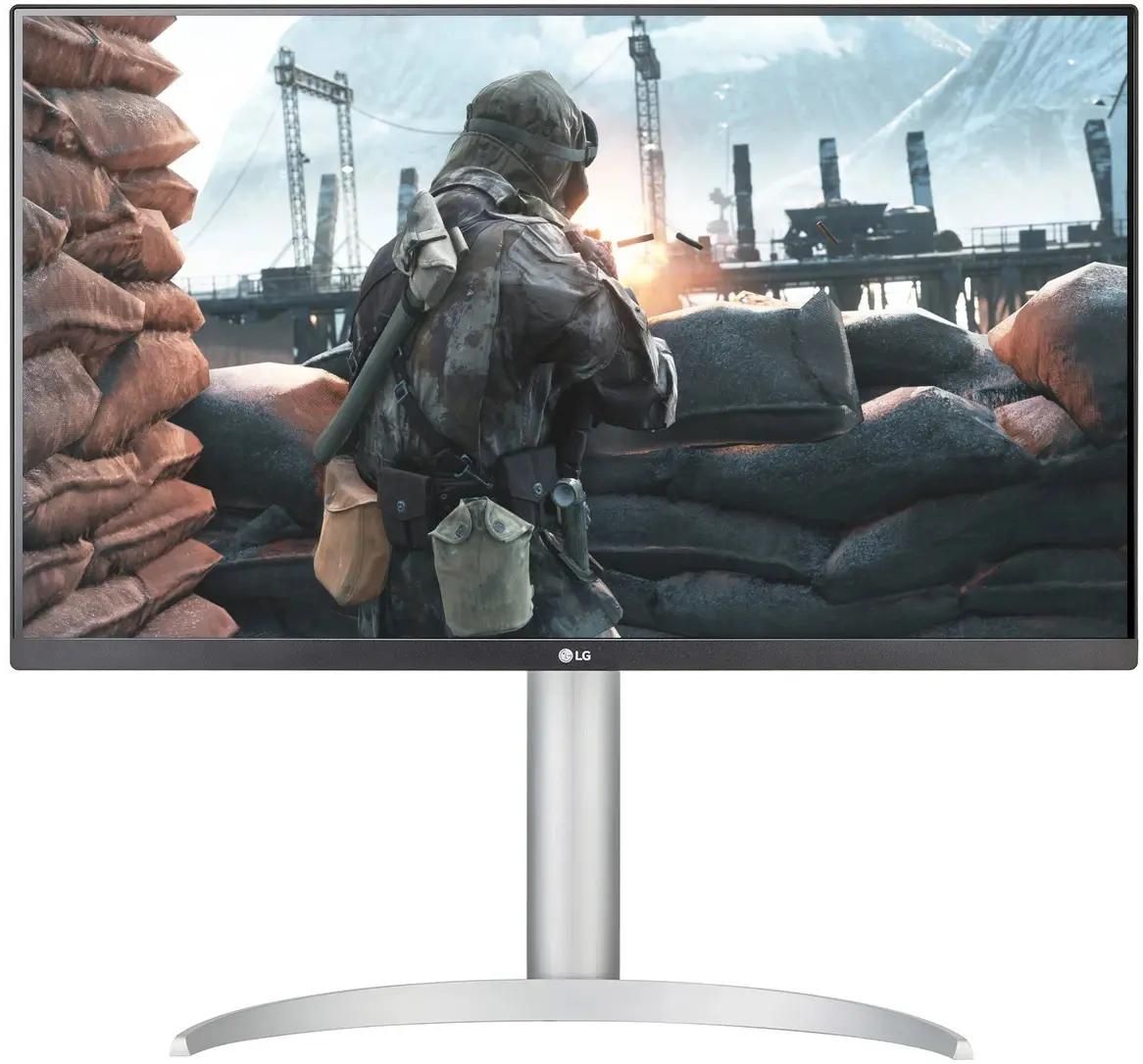 Монитор 27" LG UltraFine 27UP650K-W серебристый/черный