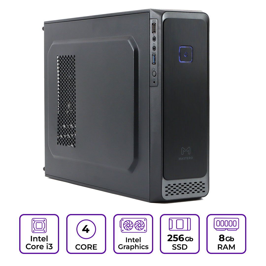 Системный блок Mastero Basic MSBSL03 (MSBSL03-I12100-8-256-B-без ОС)