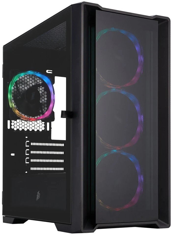 Корпус 1STPLAYER TRILOBITE T4-G, Mini-Tower, без БП, черный