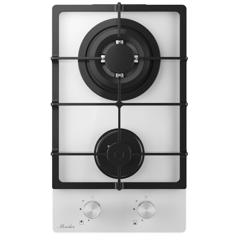 Газовая варочная панель Monsher MGG 33 Blanc 2 конфорки, белый