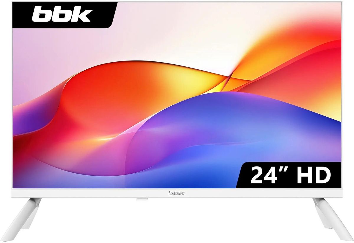 Телевизор 24" BBK 24LEM-1042/TS2C (W), 1366x768, белый