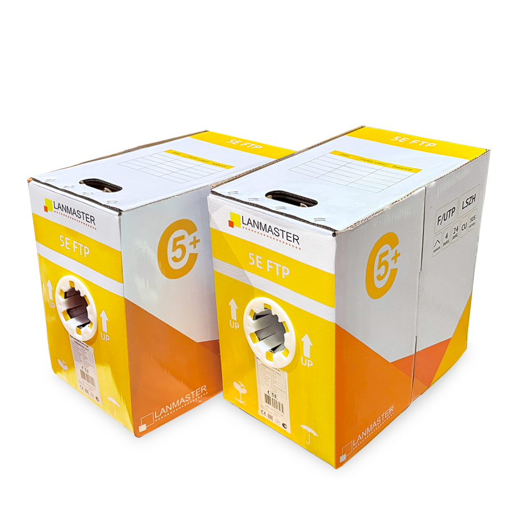 Витая пара Lanmaster FTP кат.5e 4 пары CU 305м. нг(А)-HFLTx (LAN-5EFTP-HFLT-OR)