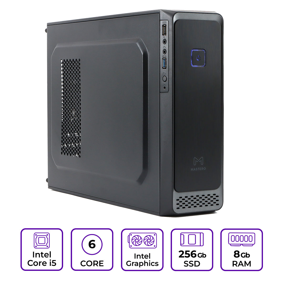 Системный блок Mastero Basic MSBSL04 (MSBSL04-I12400-8-256-B-без ОС)