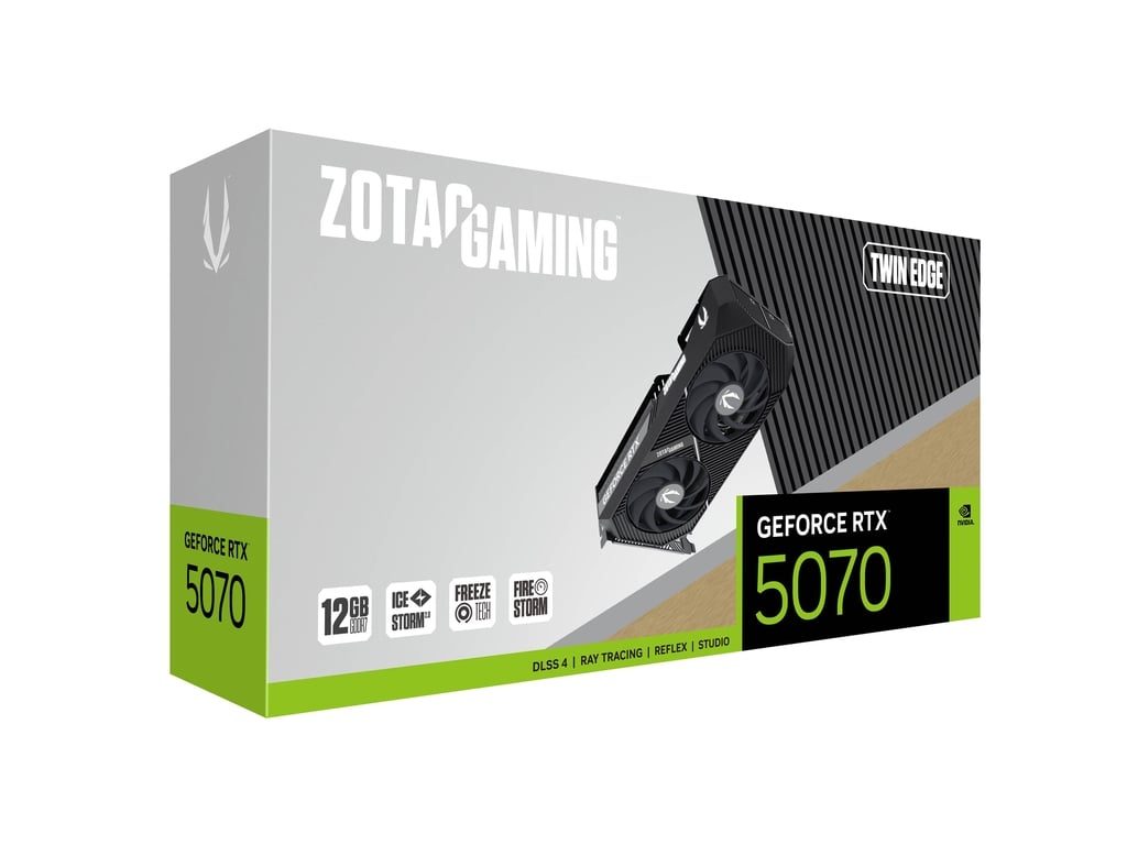 Видеокарта ZOTAC NVIDIA GeForce RTX 5070 Twin Edge, 12Gb GDDR7