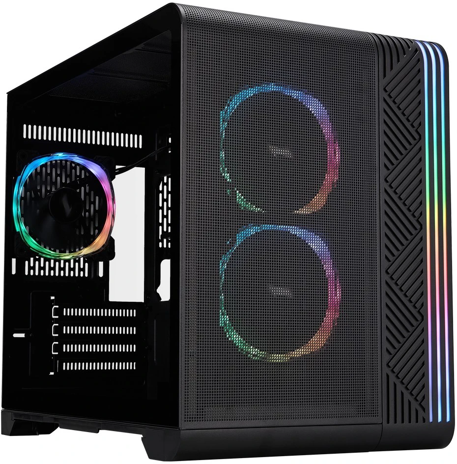 Корпус 1STPLAYER VT6, Mini-Tower, без БП, черный
