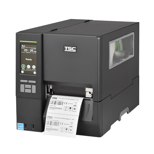 Принтер этикеток TSC MH341P, термотрансфер, 300dpi, 114 мм, намотчик, COM, LAN, USB, USB Host, BT, поддержка MFI (MH341P-A001-0302) б/у, после ремонта (замена термопечатающей головки), следы эксплуатации, комплект - принтер в упаковке