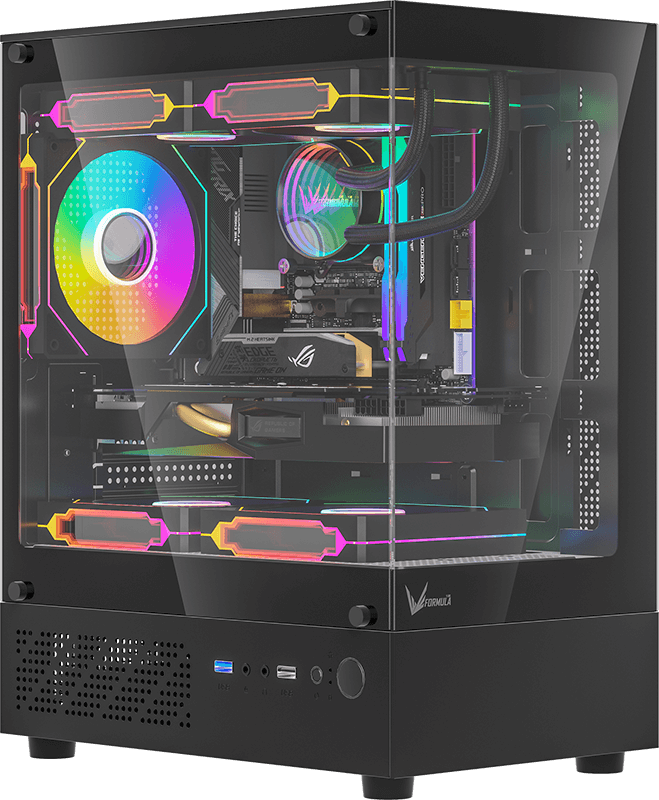 Корпус Formula V Crystal Z1CM Plus AR, Mini-Tower, без БП, черный