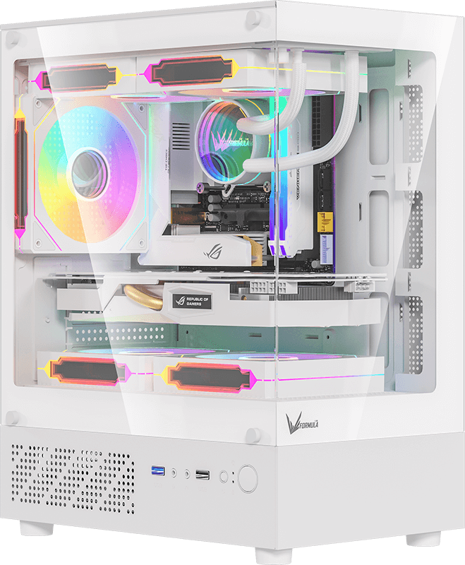 Корпус Formula V Crystal Z1CM Plus AR, Mini-Tower, без БП, белый