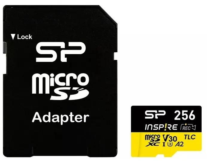 Карта памяти microSDXC Silicon Power 256Gb Class 10 UHS-I U3 (SP256GBSTXLA2V1NSP)