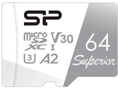 Карта памяти microSDXC Silicon Power 64Gb Class 10 UHS-I U3 (SP064GBSTXDA2V20)