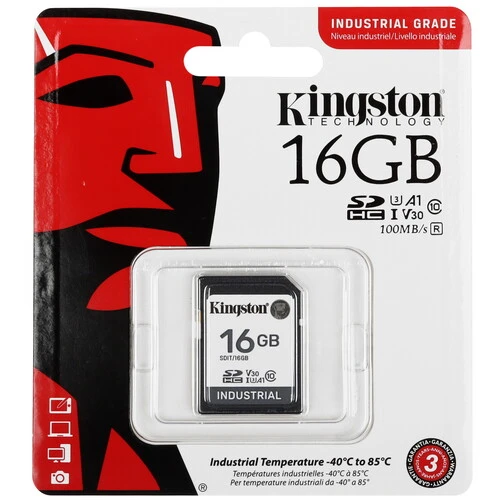 Карта памяти SDHC Kingston 16Gb Class 10 UHS-I U3 (SDIT/16GB)