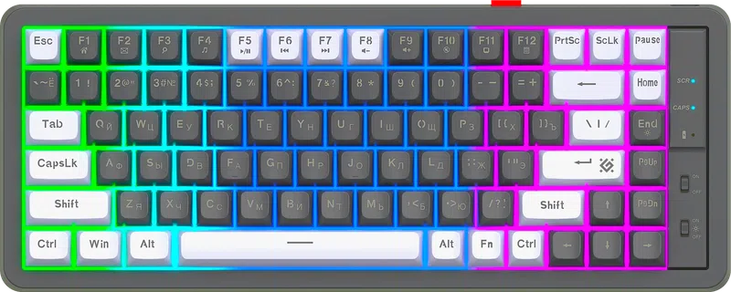 Клавиатура Defender Maro GK-325, USB, серый/белый (45324)