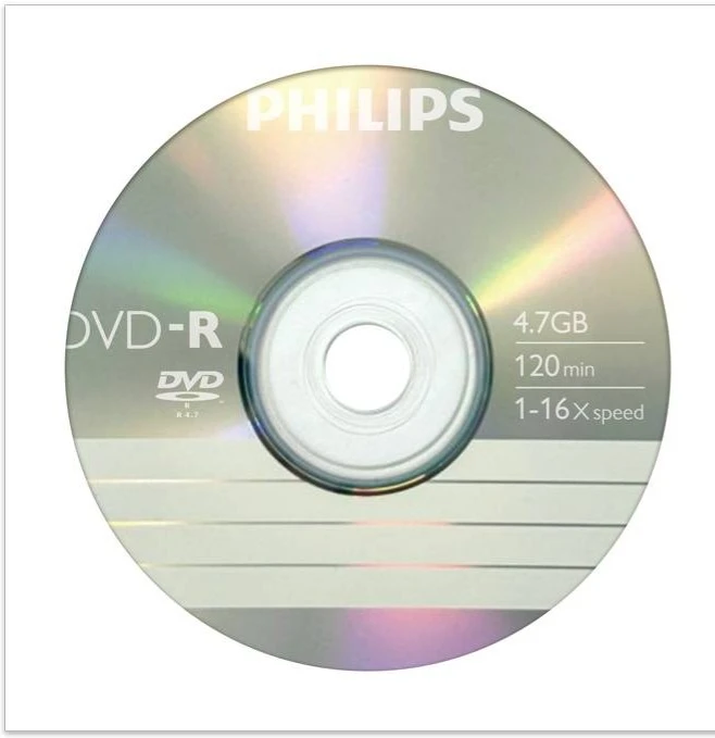 Диск Philips DVD-R 4.7Gb, 16x, бумажный конверт (1 шт)