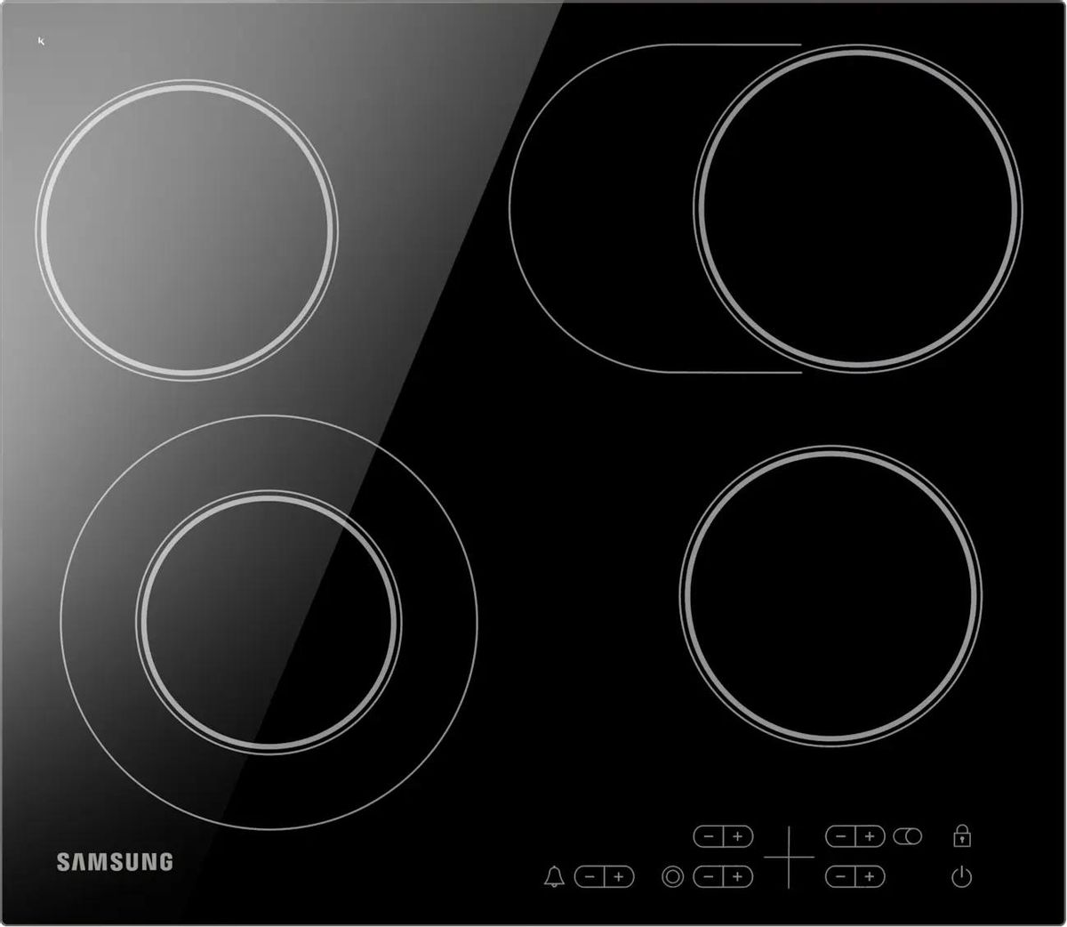Электрическая варочная панель SAMSUNG NZ64T3516AK/WT, 4 конфорки, черный (NZ64T3516AK/WT)