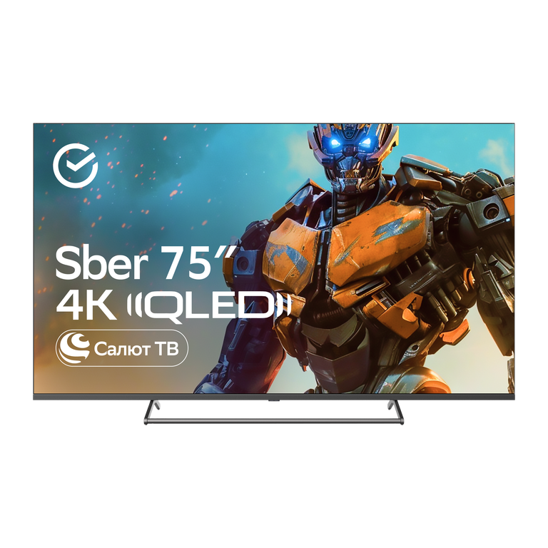 Телевизор 75" Sber SDX-75UQ5231, 3840x2160, черный
