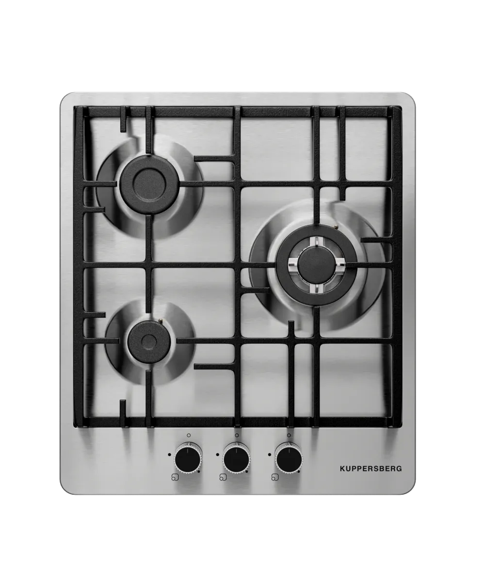 Газовая варочная панель Kuppersberg FS 49 X 3 конфорки, серебристая