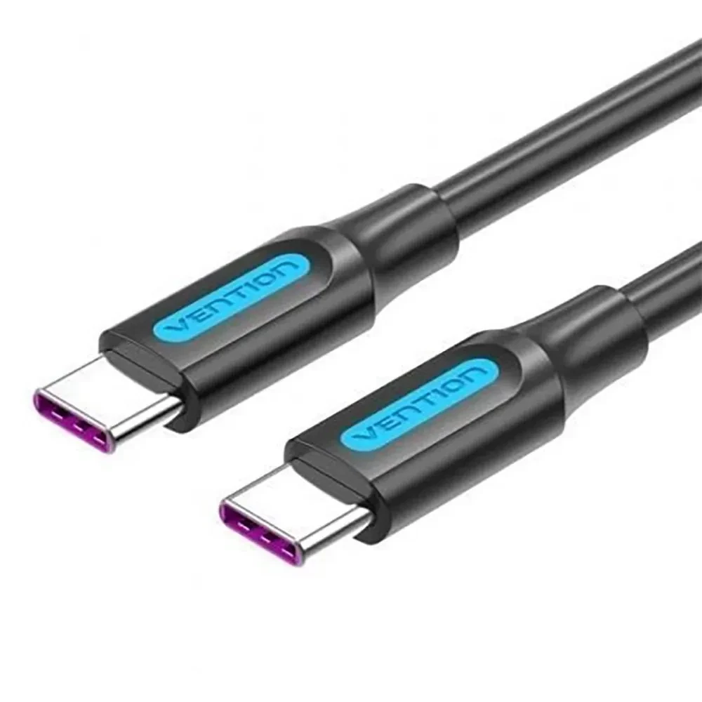 Кабель USB Type-C(m)-USB Type-C(m), 2 м, черный, Vention COT (COTBH)