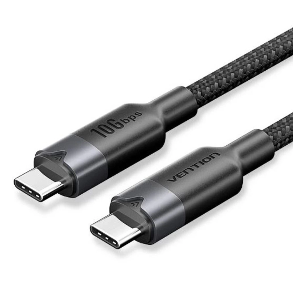 Кабель USB Type-C(m)-USB Type-C(m), 1 м, черный, Vention TRG (TRGBF)
