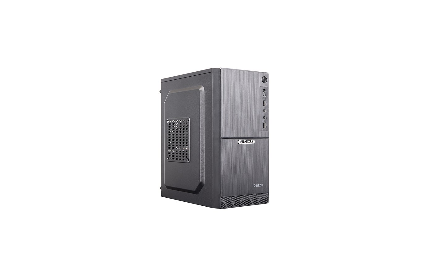 Системный блок AMCV Office a096 , AMD Ryzen 5 5600G 3.6 ГГц, 16Gb RAM, 512Gb SSD, без ОС, черный (08.01.01.000006321) Плохая упаковка, небольшие потертости на передней панели