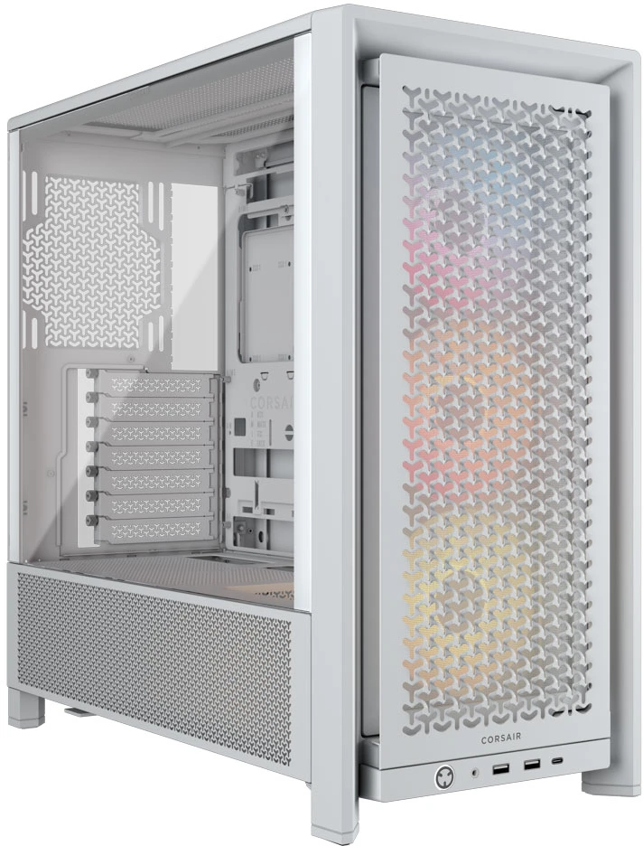 Корпус Corsair Frame 4000D RS ARGB, Midi-Tower, без БП, белый