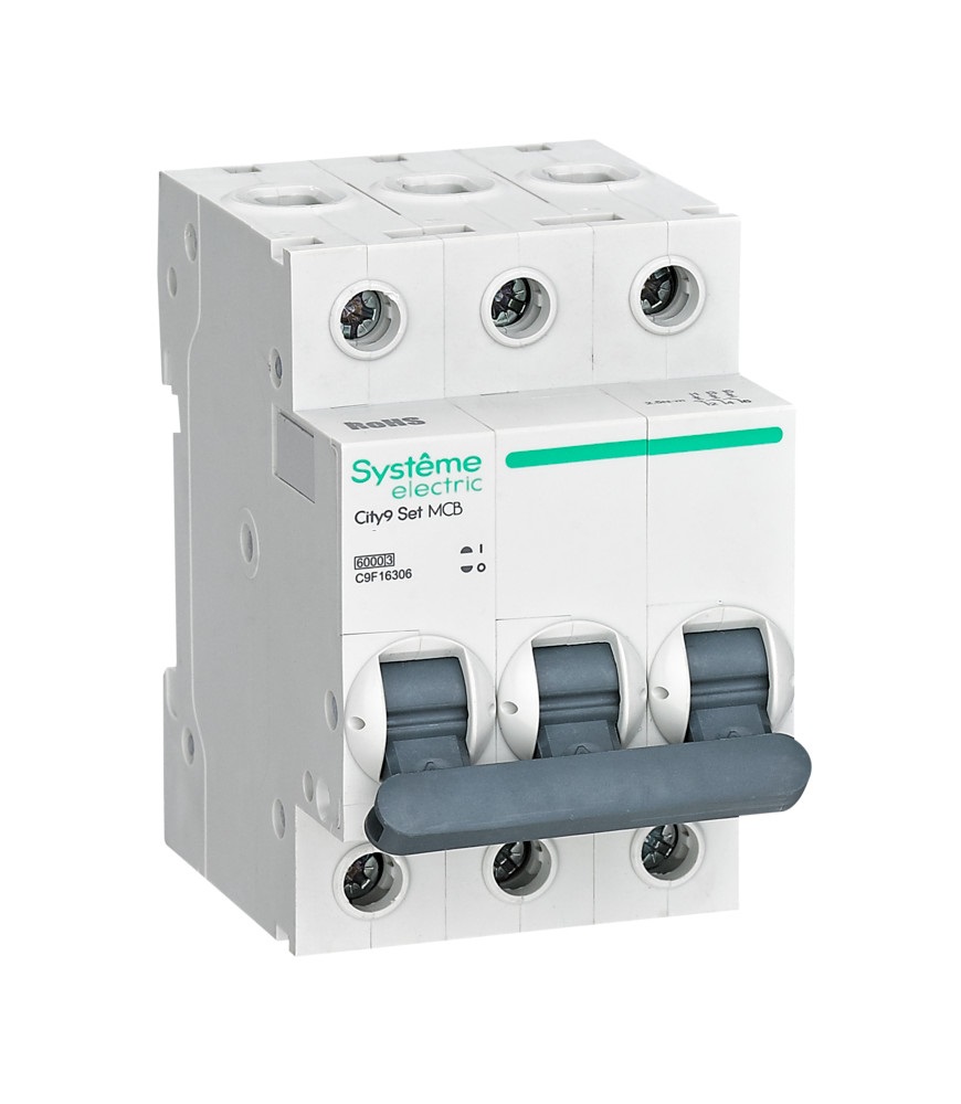 Выключатель автоматический Systeme Electric City9 Set 400В 63А B 6 kA