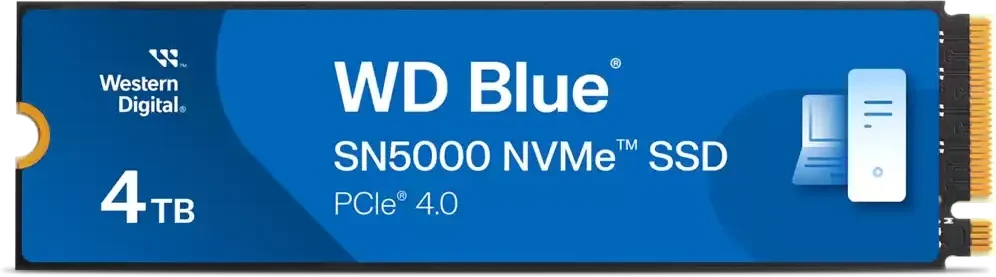 SSD Western Digital Blue SN5000 4Tb M.2 2280 PCIe 4.0 x4 (WDS400T4B0E)