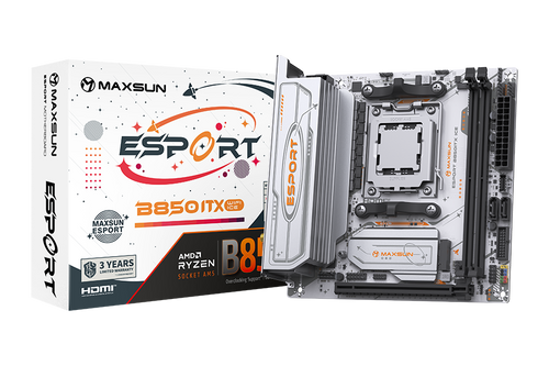 Материнская плата MaxSun eSport B850ITX WIFI ICE, AM5, AMD B850, mini-ITX
