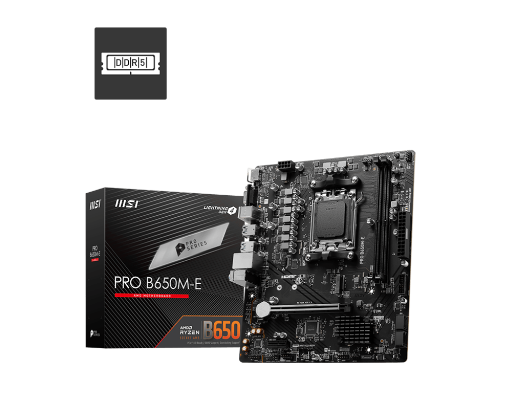 Материнская плата MSI PRO B650M-E, AM5, AMD B650, mATX