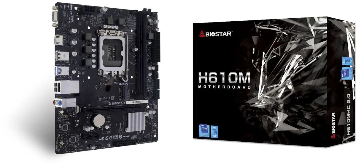 Материнская плата Biostar H610MHC 2.0, Socket1700, Intel H610, mATX
