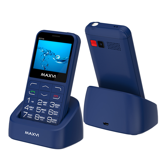 Мобильный телефон MAXVI B231ds синий