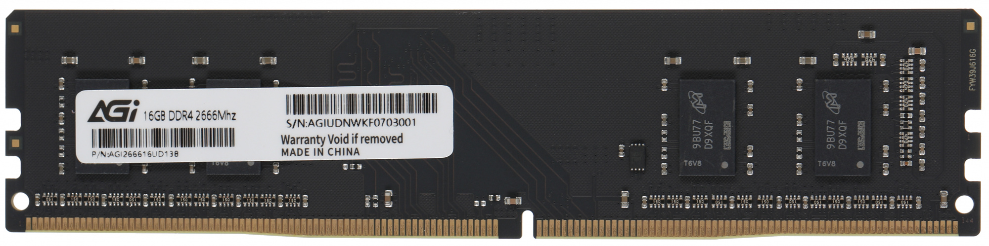 

Память DDR4 DIMM 16Gb, 2666MHz, CL19, 1.2V, AGI (AGI266616UD138) Retail, AGI266616UD138