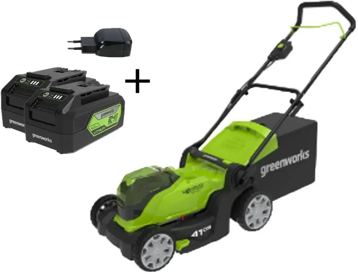Колесная газонокосилка Greenworks G24X2LM41, щеточный, аккумуляторная