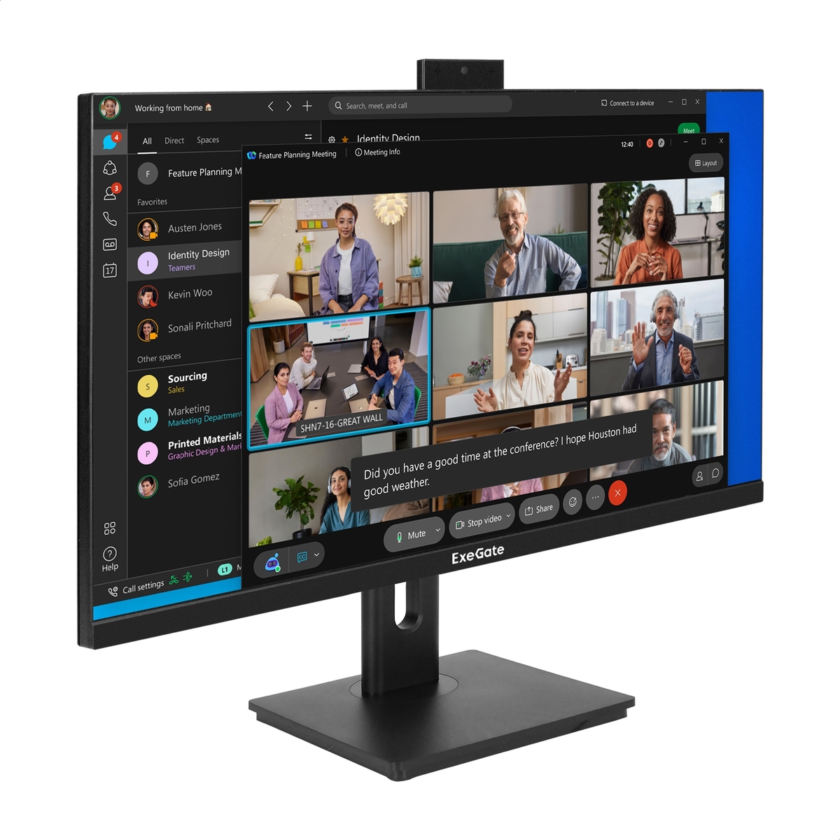 Монитор 27" ExeGate SuperView EA2707CA черный